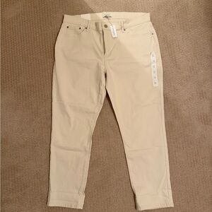 Women’s Banana Republic Cream Girlfriend Mid-Rise Jeans
